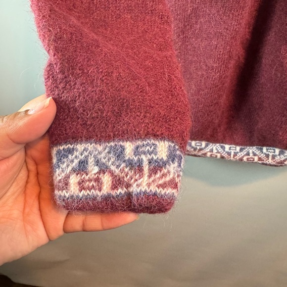 Manos De La Comunidad 100% Baby Alpaca Hoodie Sweater Aztec Size Unknown - Picture 10 of 12